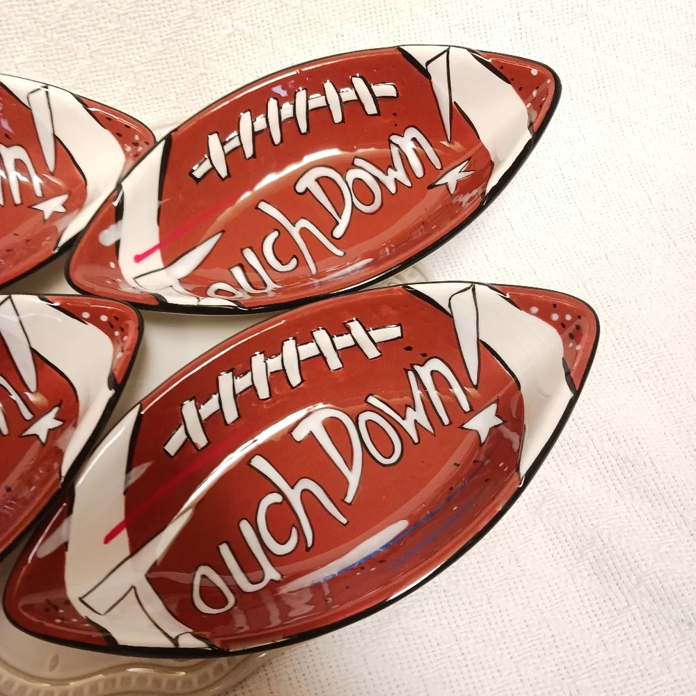 Ceramic Football Touchdown Dishes